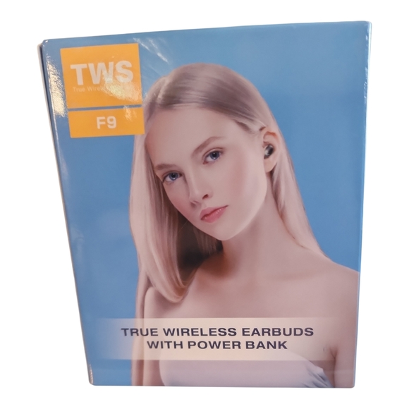 TWS F9 Wireless Earbuds with Power Bank - Black - Picture 1 of 1